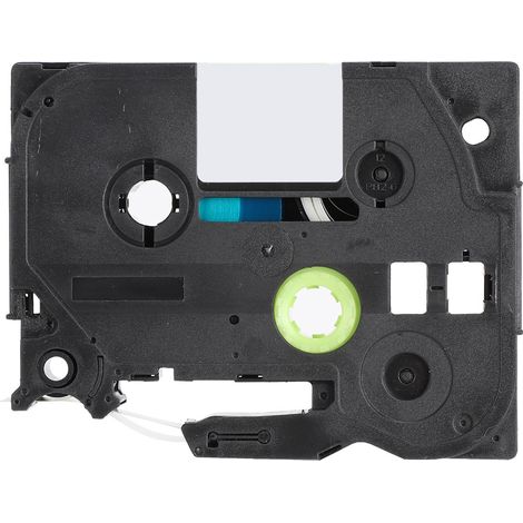 Ruban thermique blanc sur fond vert 12mm pour machine d'étiquetage Brother TZe (1/5)