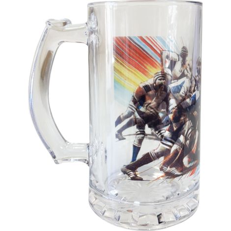 Chope à bière mêlée de rugby  470 ml