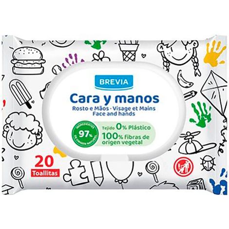 Salviettine viso e mani con coperchio, 20 pezzi