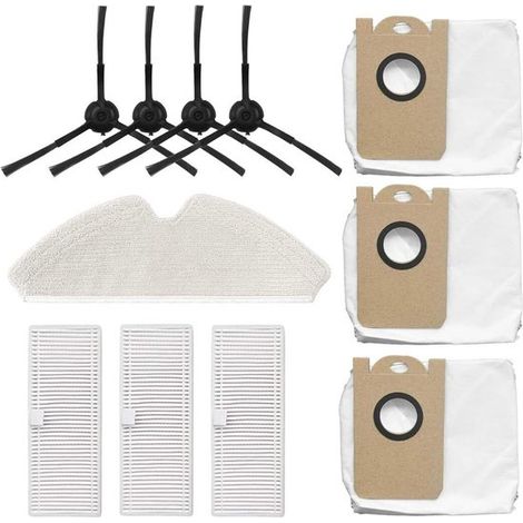 Juego de cepillo de filtro, mopa, paño y bolsa para el polvo, adecuado para la aspiradora robot Proscenic M7 Pro (1/4)