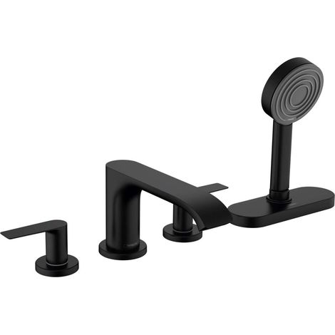Hansgrohe Vivenis - Wannenrandarmatur, 4-Loch-Installation, sBox, schwarz matt 75444670 (1/5)