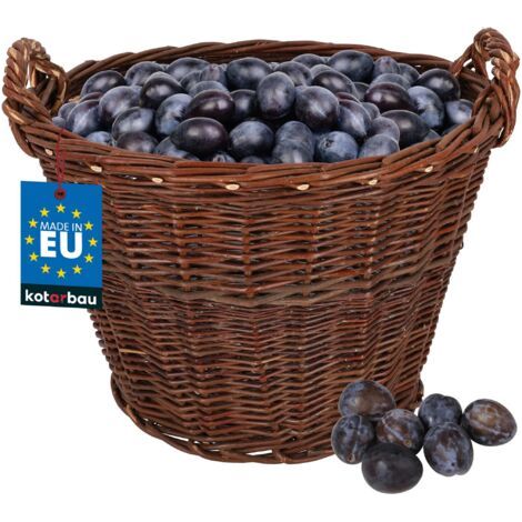 Panier en Osier - Ø 50 cm - Brun - Panier Rond - pour Bois - Jouets - Fruits & Légumes - Décoration Intérieure Extérieure - Osier Naturel-NANOTEH (1/5)
