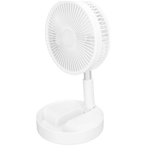 Wiederaufladbarer, faltbarer USB-Tischventilator, leise (45 dB), höhenverstellbar, 4 Geschwindigkeitsstufen, 3600 mAh Akku, tragbar, einziehbares Design (1/5)