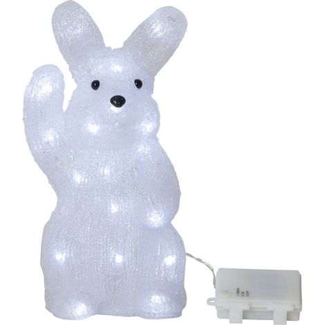 Outdoor Weihnachtsleuchte Crystalo Hase Kristall-Optik 30 LEDs (1/4)