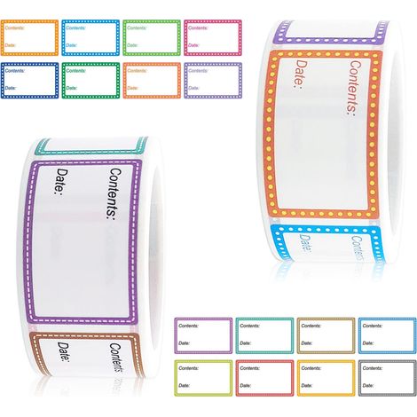 Autocollant Étiquette Alimentaire Rond - 2,5 cm - Non Toxique - Pour Conservation Maison - 1000 Pièces (1/5)
