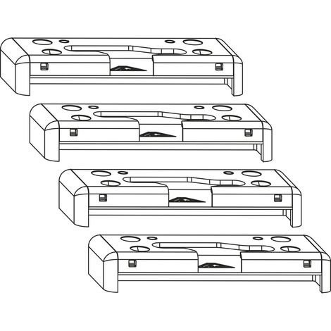 Roto Patio Alversa Spaltlüftungsschließstück Set für Parallel Schiebe Tür PVC PLUS Plan/PLUS Tec rechts (1/2)