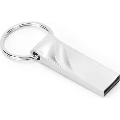 Clé USB Métallique Miniature 32GB - Design Aquatique Argenté, Portable USB 2.0 pour Stockage de Données