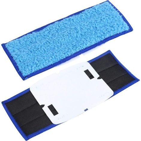 Lntyq 10 pièces de vadrouille en Microfibre, 185 x 70 mm tampons de Nettoyage secs et humides lavables de Remplacement pour Braava Jet 240/241(Blue) (1/5)