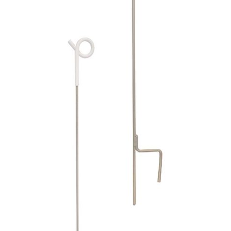 Picchetti pigtail bianco in robusto acciaio e plastica altezza 0,85 m confezione 10 pezzi