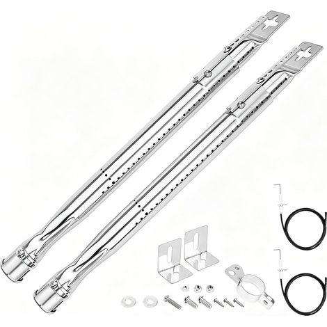 Brûleur 35,56 à 50CM Tube pour Barbecue à gaz, Pièce de Rechange en Acier Inoxydable Universelle, 2 Paquet (1/5)