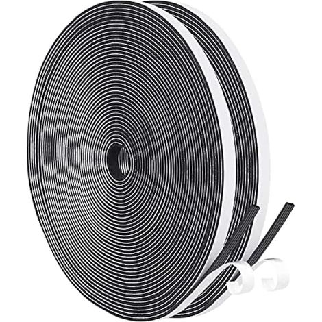 Dichtungsband Selbstklebend für Türen Fenster, 6mm(B) x 1.5mm(D)/20m Schaumstoffband Gummidichtung Türdichtung Schalldämmung Wasserdicht für Kollision Siegel Schalldicht (1/5)