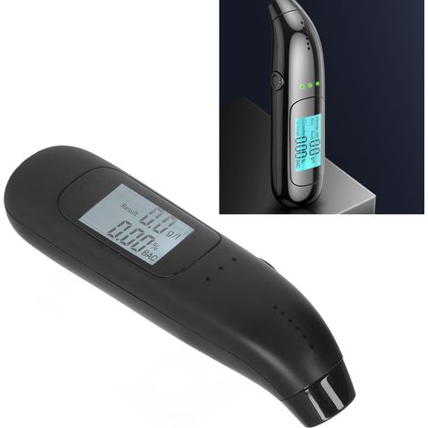 Éthylotest en charge 06 Éthylotest pour les contrôles d'alcoolémie, éthylotest portable de haute précision de style japonais noir pour les tests d'alcoolémie. (1/5)