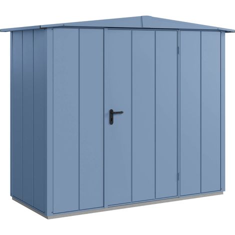 Hörmann Metall-Gerätehaus Berry Modern mit Satteldach Typ 1, 259 x 121 cm, taubenblau, 3,1 m², 1-flüglige Tür (1/5)