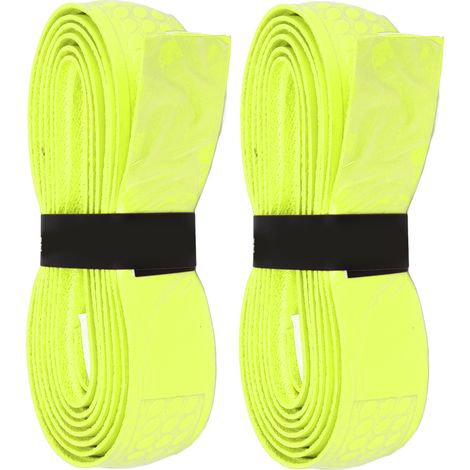 2 PCS Bande de Prise Épaisse pour Raquette de Tennis et Badminton, Antidérapante et Absorbante, Jaune (1/5)