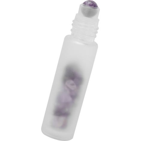 10-ml-Glas-Roll-on-Flasche mit Amethystkugel für ätherische Öle – Aromatherapie und Entspannung (1/5)