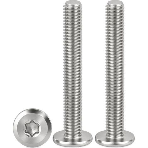 Vis Torx à Tête Plate M6x50mm, 20 Pièces Vis Mécaniques Inox (1/5)