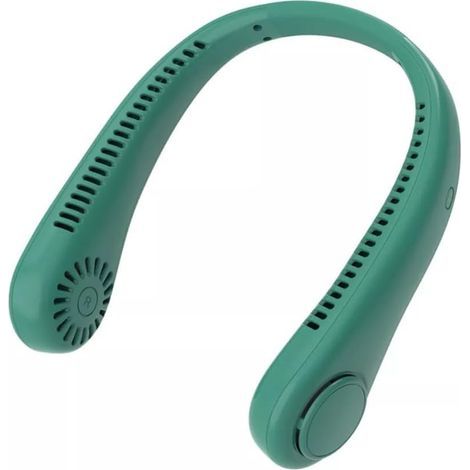 Ventilateur de cou, mini ventilateur portable mains libres sans pales avec flux d'air rafraîchissant à 360°, rechargeable par USB avec 3 vitesses de ventilation (1/5)