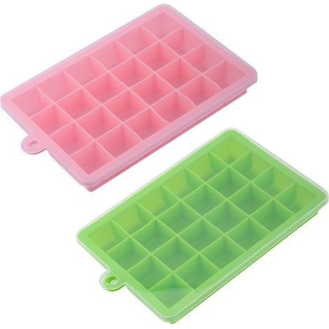 Silikon-Eiswürfelform – 2 Stück – 15 und 24 Fächer pro Form – Für Whisky, Spirituosen, Erfrischungsgetränke und Babynahrung – 19 x 12,3 cm (1/5)
