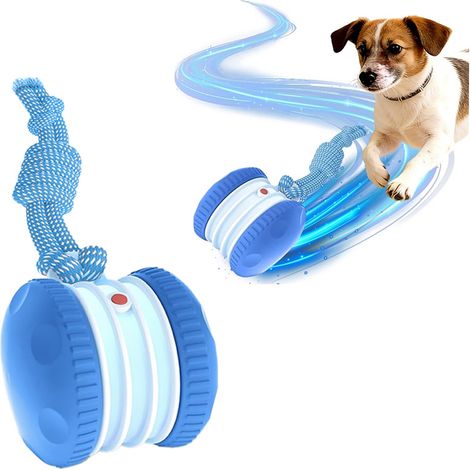 Balle interactive pour chien — balle qui roule toute seule, avec une corde, balle ludique à détection de mouvement, se déplace de manière aléatoire, rechargeable, convient à tous les chiens, quelle qu (1/5)