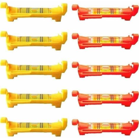10 mini niveaux à bulle, niveaux à corde, niveaux à carrelage pour la maçonnerie, la plomberie, les mesures d'ingénierie de l'industrie de la construction (1/4)