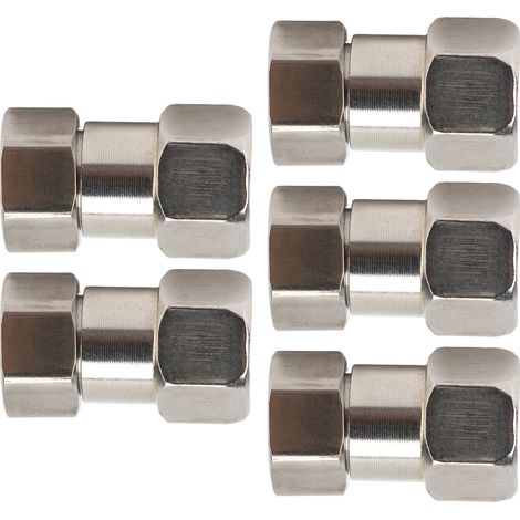 Lot de 5 raccords de plomberie en acier inoxydable, adaptateurs de tuyau à filetage femelle G3/4 pour chauffe-eau de douche (1/5)
