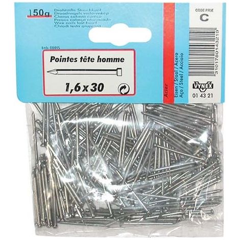 VYNEX - Pointe TH acier 1.8x40mm 190g