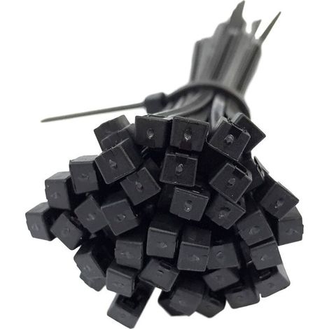 Colliers de Serrage Grande Taille 450 mm x 4,8 mm - Attaches Câble en Nylon Rilsan - Lot de 100 Pièces, Couleur Noir (1/5)