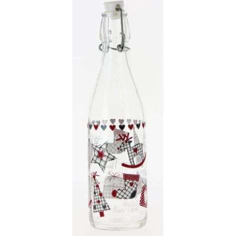 Bottiglia in vetro decoro natale christmas gift 500 cc cerve (1/2)