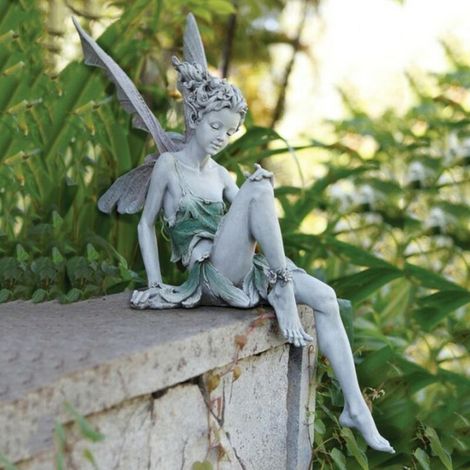Robuste Feenstatue aus Kunstharz für den Garten – Außendekoration und Landschaftsgestaltung