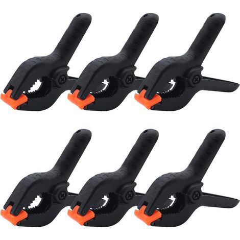 Lot de 6 Pinces à Ressort Plastique Ouverture Maximale Jusqu'à 4cm Pince à Ressort de Haute Résistance pour Fixation Travaux du Bois et Studio de Photographie-Fei Yu (1/5)