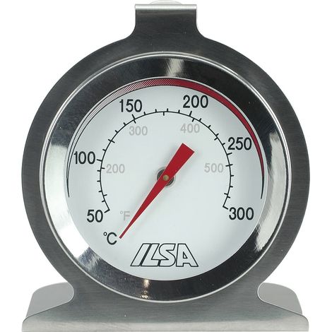 TERMOMETRO PER FORNO E BARBEQUE IN ACCIAIO TEMPERATURA MAX 300 CON APPOGGIO