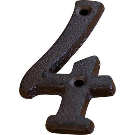 【Numéro de Maison / Boîte aux Lettres】 Plaque En Fer Forgé 65g 7.5x4.5cm avec Lettres &/-, Kit avec 2 Vis (1/5)