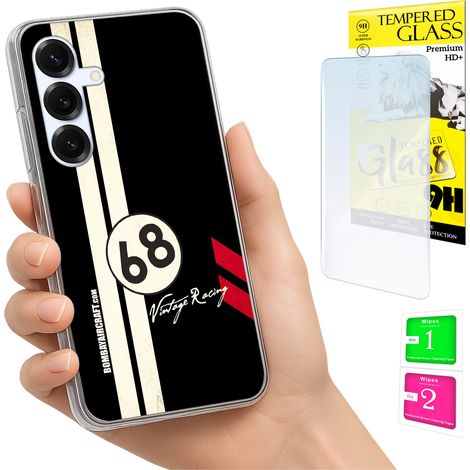 Funda para Samsung Galaxy S25 FE con cubierta para foto, cubierta trasera + cristal 9H (1/5)