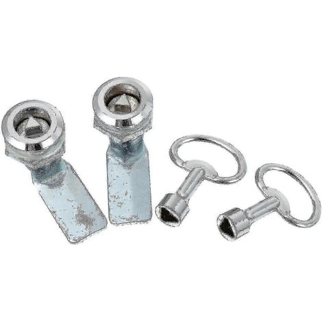 (7,00 x 2,20 x 2,20 cm) Lot de 2 verrous triangulaires pour armoires électriques et boîtes de distribution (sécurité) (1/2)
