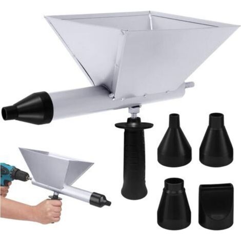 Pistolet Joint Électrique Portable avec 4 Embouts, Pistolet Ciment Électrique, Sans Perceuse Électrique, Jointoyeuse pour le Jointoiement de Mortier de Murs en Pierre et de Sols (1/5)