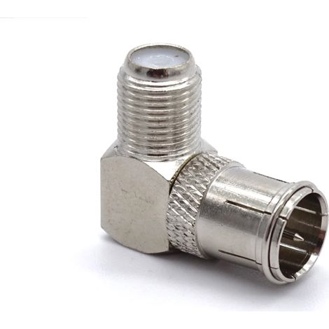 Adaptador de conector TRIAX macho F - hembra F rápido FF15QL ángulo (1/2)