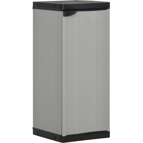 Armoire de rangement de jardin 1 étagère-Meuble de stockage Gris/noir 35x40x85 cm 655498 (1/5)