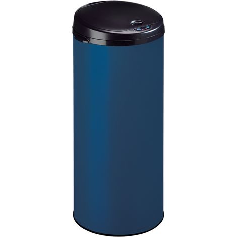 Poubelle à ouverture automatique Sensitive - 45l - bleu figuerolles mat - RAL 5001 (1/2)