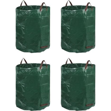 Gartensack - miniClove - LIK5918 - 4x 272L - Grün und Schwarz - Polyethylen