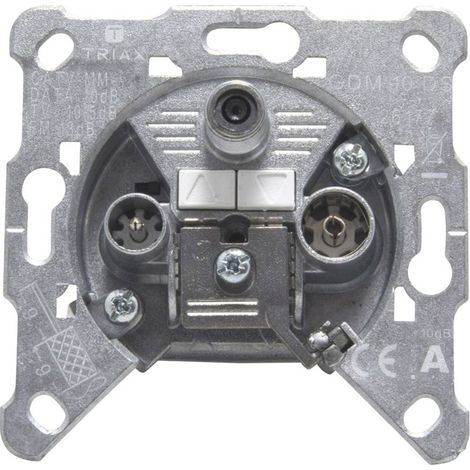 Prise antenne - Triax - GDM 10 - Encastrable - Gris - Universel: Non (1/2)
