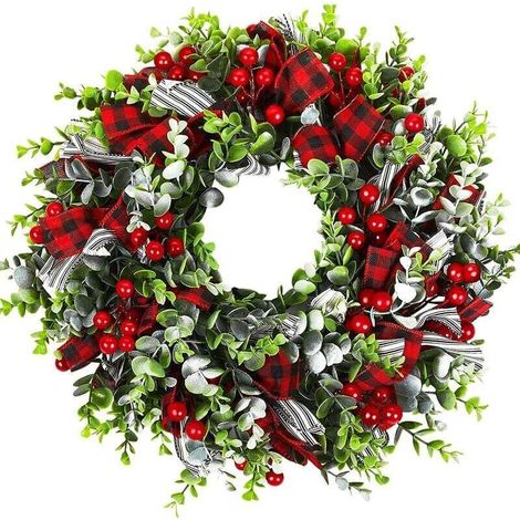 Guirlande de Noël 40CM Guirlande de Sapin Décoration Noël Guirlande Guirlande Sapin Noel Artificiel pour Chambre Porte Mur Fenêtre Escalier Cheminée (1/5)