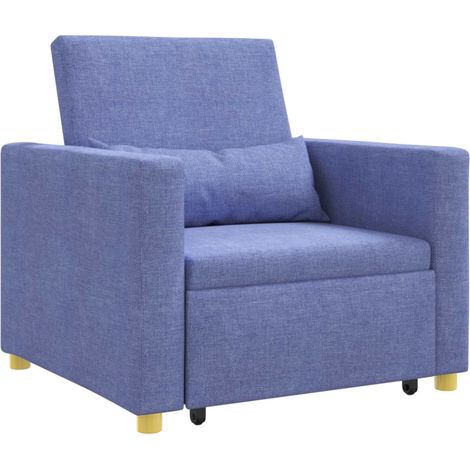 Maison Exclusive - Ausziehbare Schlafcouch Einzel Jeans blau 90 x