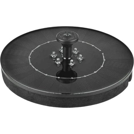 Fontaine solaire flottante (18 cm - Lumière blanche) avec pompe et 4 buses, idéale pour les bains d'oiseaux, les bassins et autres aménagements extérieurs. Parfaite pour décorer un jardin, une piscine (1/5)