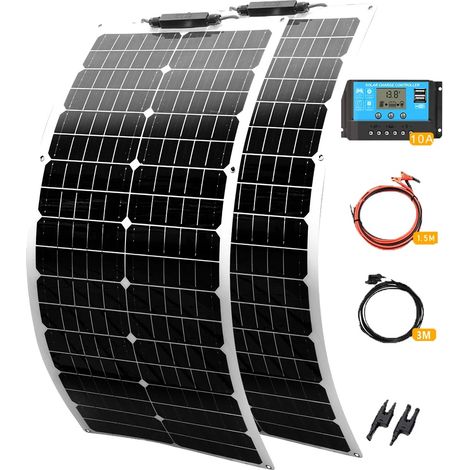 Panneau Solaire Monocristallin Flexible, Haute Efficacité, Design Durable (1/2)