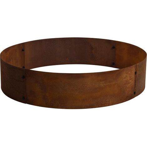 Pflanzring Metallring Stahl Hochbeet 80 cm Pflanzgefäß Pflanzkübel Rost Ring (1/5)
