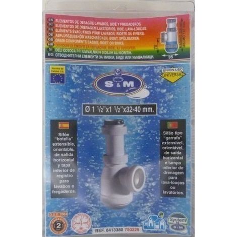 Sifon evac botella 1´ 1/2 s&m