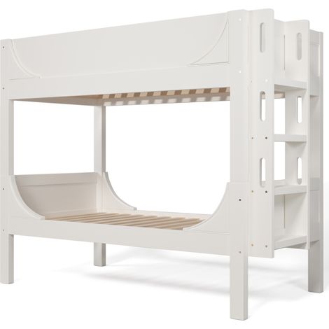 Trennbares Etagenbett 90x200 cm weiß mit umkehrbarer Leiter MODENUIT (1/5)
