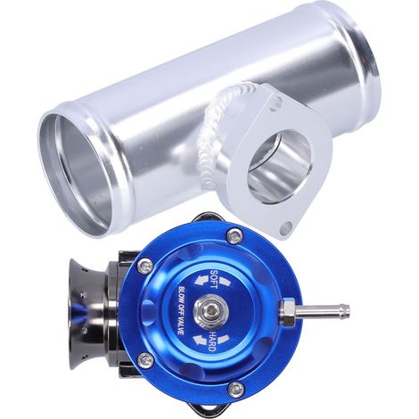 Aluminium-Turbo-Blow-Off-Schlauchflansch 2,5 Zoll Typ RS BOV Universal-Winkelstück Blaues Teil für Boost-Ventil (1/5)