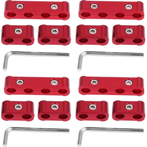 12 pièces Bougie D'allumage pour Moteur en Alliage D'aluminium Séparateur de fil Séparateur pour 8mm 9mm 10mm(Rouge). (1/5)