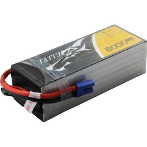 Batería Lipo Tattu de 8000 mAh, 22,2 V, 25C, 6S1P con conector EC5. (1/2)